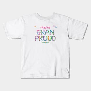 I Make My Gran Proud - tropical wordart Kids T-Shirt